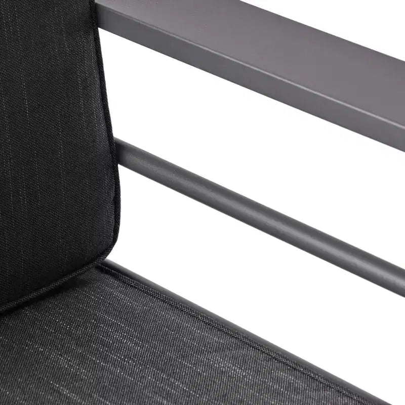 GDFStudio Wendy Outdoor 4-Sitzer-Gesprächsgruppe aus Aluminium mit Kissen, Grau