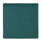 Navy / Emerald / Cream Velvet Square Ottoman with Gold Quatrefoil Frame for 1 Person