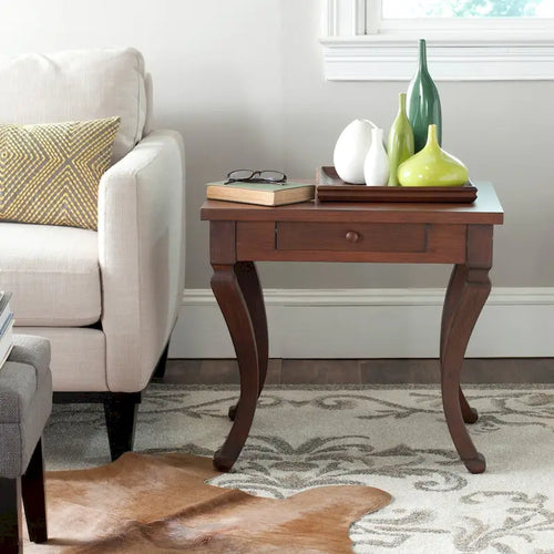 SAFAVIEH Jossie Brown Storage Side Table - 23.8  x 19  x 21.5  - 24Wx19Dx22H