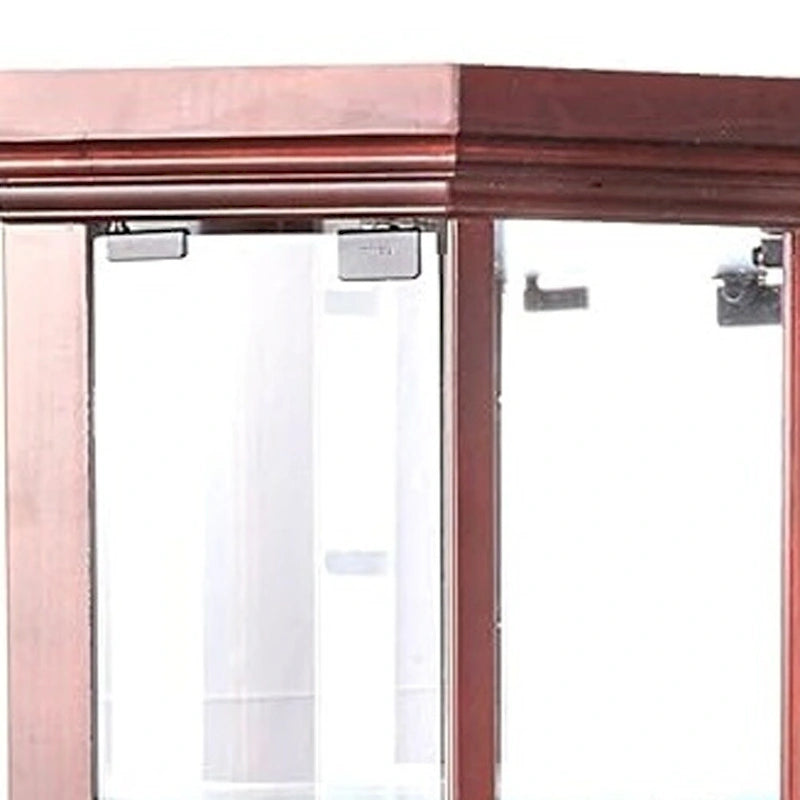 Dark Brown Glass Display Cabinet Stand for 1 Person, 16"W x 71"H