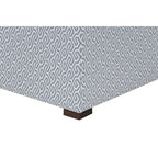 Multi-Color Square Button Tufted Ottoman with Black Legs for 1 Person