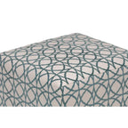 Multi-Color Square Button Tufted Ottoman with Black Legs for 1 Person