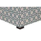 Multi-Color Square Button Tufted Ottoman with Black Legs for 1 Person