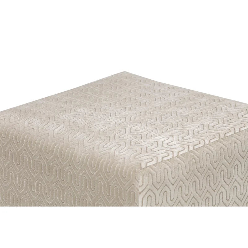 Multi-Color Square Button Tufted Ottoman with Black Legs for 1 Person