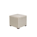 Multi-Color Square Button Tufted Ottoman with Black Legs for 1 Person