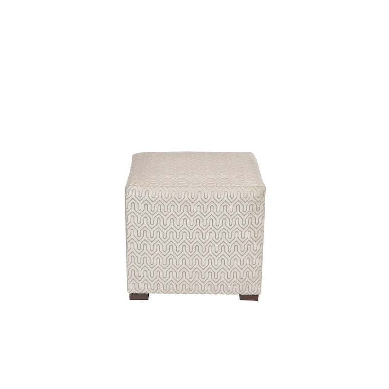 Multi-Color Square Button Tufted Ottoman with Black Legs for 1 Person