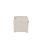 Multi-Color Square Button Tufted Ottoman with Black Legs for 1 Person