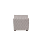 Multi-Color Square Button Tufted Ottoman with Black Legs for 1 Person