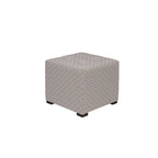 Multi-Color Square Button Tufted Ottoman with Black Legs for 1 Person