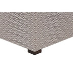 Multi-Color Square Button Tufted Ottoman with Black Legs for 1 Person