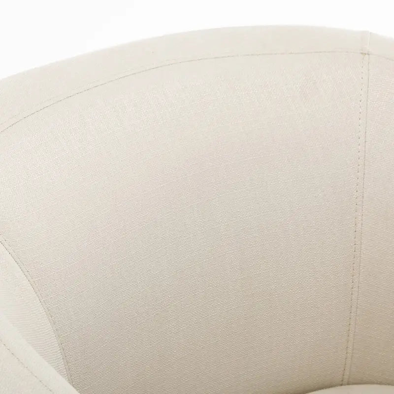 Grey / Light Blue / Natural Linen Swivel Glider Barrel Chair for 1 Person