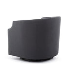 Grey / Light Blue / Natural Linen Swivel Glider Barrel Chair for 1 Person