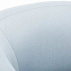 Grey / Light Blue / Natural Linen Swivel Glider Barrel Chair for 1 Person