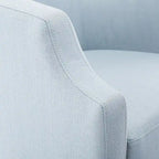 Grey / Light Blue / Natural Linen Swivel Glider Barrel Chair for 1 Person