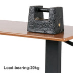 Black Oak Rolling C-Shape Adjustable Height Sofa Side Table for 1 Person