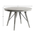 Grey Weathered Finish Round Counter Table in Rustic Style for 2–4 Person