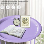 Grey / White / Pink / Purple Folding Metal Tray Side Table for Indoor and Outdoor Use for 1 Person