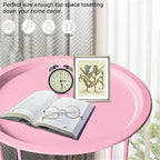 Grey / White / Pink / Purple Folding Metal Tray Side Table for Indoor and Outdoor Use for 1 Person