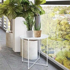 Grey / White / Pink / Purple Folding Metal Tray Side Table for Indoor and Outdoor Use for 1 Person
