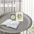 Grey / White / Pink / Purple Folding Metal Tray Side Table for Indoor and Outdoor Use for 1 Person