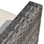 Ovios Venedig 11-teiliges Outdoor-Gartenmöbelset aus Korbgeflecht mit Metall-Feuerstelle, Drehstühlen und Kissen