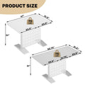 White / Black High-Gloss Expandable Dining Table for up to 6 Person