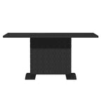 White / Black High-Gloss Expandable Dining Table for up to 6 Person