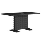 White / Black High-Gloss Expandable Dining Table for up to 6 Person