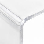 Clear Acrylic Waterfall Rectangle Coffee Table / Side Table for 1–2 Person, 32"