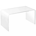 Clear Acrylic Waterfall Rectangle Coffee Table / Side Table for 1–2 Person, 32"