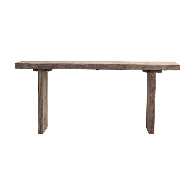 Reclaimed Wood Console Table with Distressed Bleached Finish - 72.0 L x 13.0 W x 32.0 H