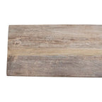 Konsolentisch aus naturbelassenem Altholz mit schwarzen Metallbeinen für 1–2 Personen, 72"