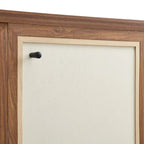 Walnut Wood Grain Sideboard Storage Cabinet with Soft-Close Doors for 1 Person