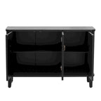 Black / White Three-Door Storage Cabinet with Adjustable Shelves for 1–2 Person