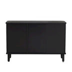 Black / White Three-Door Storage Cabinet with Adjustable Shelves for 1–2 Person