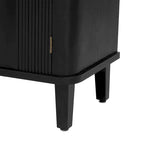 Black / White Three-Door Storage Cabinet with Adjustable Shelves for 1–2 Person