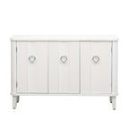 Black / White Three-Door Storage Cabinet with Adjustable Shelves for 1–2 Person