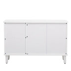 Black / White Three-Door Storage Cabinet with Adjustable Shelves for 1–2 Person