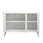 Black / White Three-Door Storage Cabinet with Adjustable Shelves for 1–2 Person