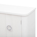 Black / White Three-Door Storage Cabinet with Adjustable Shelves for 1–2 Person