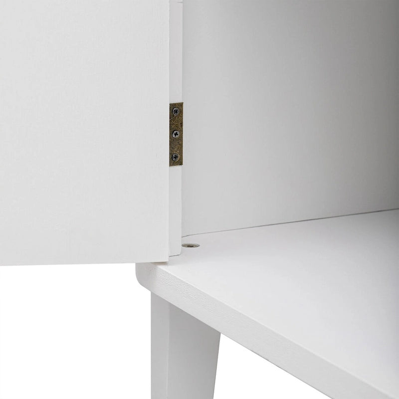 Black / White Three-Door Storage Cabinet with Adjustable Shelves for 1–2 Person