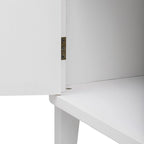 Black / White Three-Door Storage Cabinet with Adjustable Shelves for 1–2 Person