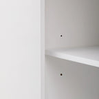 Black / White Three-Door Storage Cabinet with Adjustable Shelves for 1–2 Person
