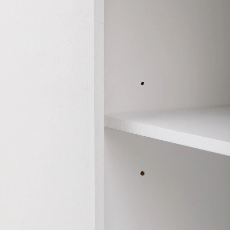 Black / White Three-Door Storage Cabinet with Adjustable Shelves for 1–2 Person