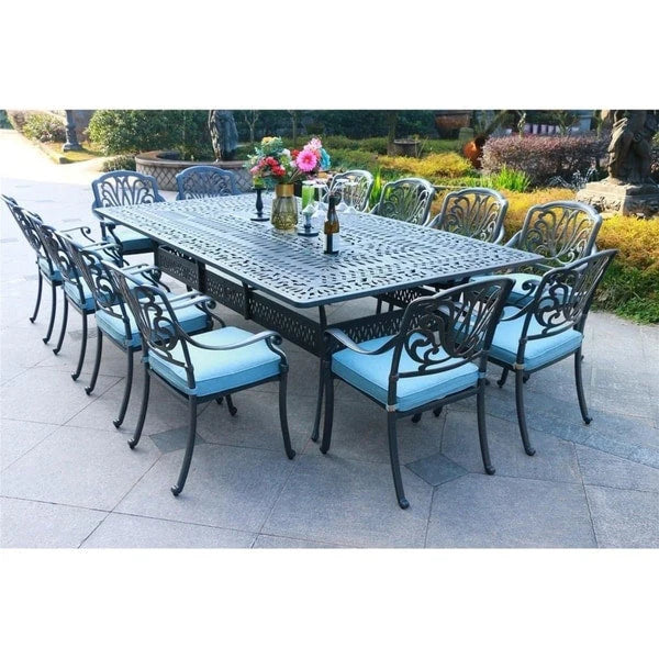 Manasquan 13-teiliges Essgruppe aus Gunmetal Aluminium von Havenside Home