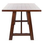 Brown Rustic Rectangle Dining Table with Splayed Legs for 4–6 Person