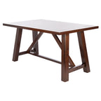 Brown Rustic Rectangle Dining Table with Splayed Legs for 4–6 Person