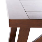 Brown Rustic Rectangle Dining Table with Splayed Legs for 4–6 Person