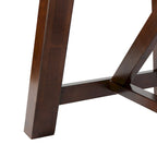 Brown Rustic Rectangle Dining Table with Splayed Legs for 4–6 Person
