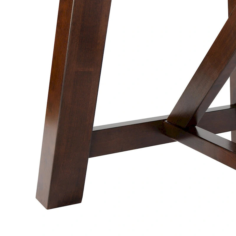 Brown Rustic Rectangle Dining Table with Splayed Legs for 4–6 Person